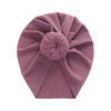 Solid Ribbed Bunny Knot Turban Hats