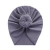 Solid Ribbed Bunny Knot Turban Hats