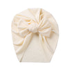 Solid Ribbed Bunny Knot Turban Hats