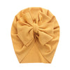 Solid Ribbed Bunny Knot Turban Hats