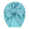 Solid Waffle Fabric Baby Hat Big Bow Topknot Turban