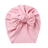 Solid Ribbed Bunny Knot Turban Hats