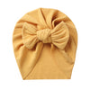 Solid Ribbed Bunny Knot Turban Hats