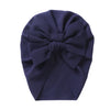 Big Solid Double Bow Knot Soft Bullet Polyester Fabric Turban SS111