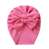 Big Solid Double Bow Knot Soft Bullet Polyester Fabric Turban SS111