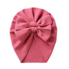 Big Solid Double Bow Knot Soft Bullet Polyester Fabric Turban SS111