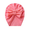 Big Solid Double Bow Knot Soft Bullet Polyester Fabric Turban SS111