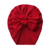 Big Solid Double Bow Knot Soft Bullet Polyester Fabric Turban SS111