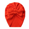 Big Solid Double Bow Knot Soft Bullet Polyester Fabric Turban SS111