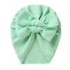 Big Solid Double Bow Knot Soft Bullet Polyester Fabric Turban SS111