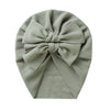 Big Solid Double Bow Knot Soft Bullet Polyester Fabric Turban SS111