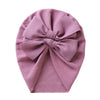 Big Solid Double Bow Knot Soft Bullet Polyester Fabric Turban SS111