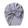 Big Solid Double Bow Knot Soft Bullet Polyester Fabric Turban SS111