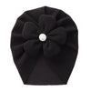 Faux Cashmere Pearl Flower Bow Newbron Baby Turban  SS115