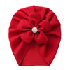 Faux Cashmere Pearl Flower Bow Newbron Baby Turban  SS115