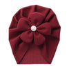 Faux Cashmere Pearl Flower Bow Newbron Baby Turban  SS115