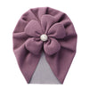 Faux Cashmere Pearl Flower Bow Newbron Baby Turban  SS115