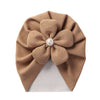 Faux Cashmere Pearl Flower Bow Newbron Baby Turban  SS115