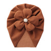 Faux Cashmere Pearl Flower Bow Newbron Baby Turban  SS115