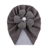 Faux Cashmere Pearl Flower Bow Newbron Baby Turban  SS115