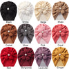 Faux Cashmere Pearl Flower Bow Newbron Baby Turban  SS115