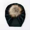 Solid Velvet Fabric Fur Ball Hat