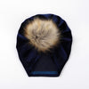 Solid Velvet Fabric Fur Ball Hat