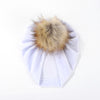 Solid Velvet Fabric Fur Ball Hat