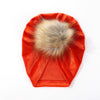 Solid Velvet Fabric Fur Ball Hat