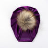 Solid Velvet Fabric Fur Ball Hat