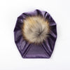 Solid Velvet Fabric Fur Ball Hat