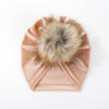 Solid Velvet Fabric Fur Ball Hat