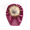 Solid Velvet Fabric Fur Ball Hat