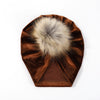 Solid Velvet Fabric Fur Ball Hat