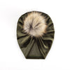 Solid Velvet Fabric Fur Ball Hat