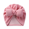 Solid Color Faux Cashmere Big Bowknot Baby Turban Hat SS97