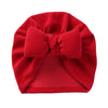 Solid Color Faux Cashmere Big Bowknot Baby Turban Hat SS97