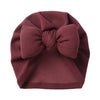 Solid Color Faux Cashmere Big Bowknot Baby Turban Hat SS97