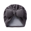 Solid Color Faux Cashmere Big Bowknot Baby Turban Hat SS97