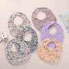 Sweet Girls Printed Round Floral Colorful Soft Baby Bib WW47