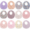 Sweet Girls Printed Round Floral Colorful Soft Baby Bib WW47