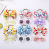 2Pcs/Set Flower Sunglasses Bullet Nylon Hair Band