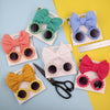 Baby Daisy Sunglasses With Eyelet Bow Set Big Bow  Nylon Hairband Set DP122