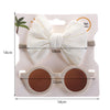 2Pcs/Set UV400 Kids Matte Round Sunglasses Headband