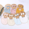 2Pcs/Lot Bamboo Cotton Baby Bib&Headband