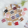 2Pcs/Set Solid Color Faux Cashmere Oval Snap Clip Kids Hair Clip PP179