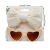 New Heart Shape Sunglass with Swiss Dots Headband Set  DP116