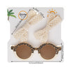 New Arrive Two Tone Leopard Sunglasses With Cotton Lace Clip Set  DP119